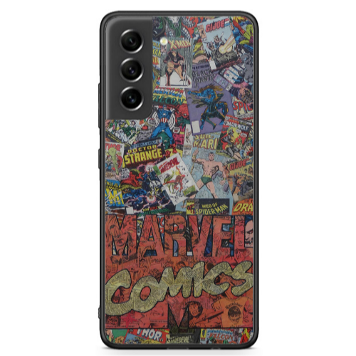 Samsung S21 FE Marvel comics Black Glossy Θήκη