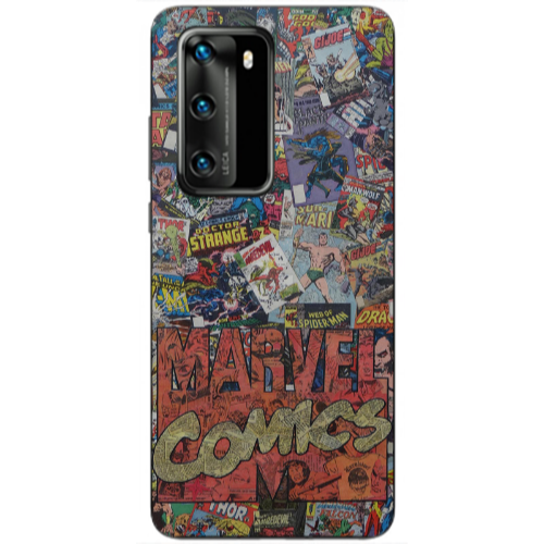 Huawei P40 Marvel comics Transparent Silicone TPU Θήκη