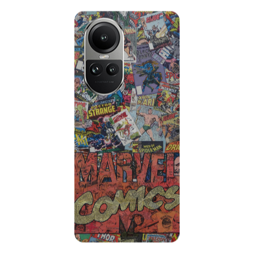 Oppo Reno10 5G Marvel comics Transparent Silicone TPU Θήκη