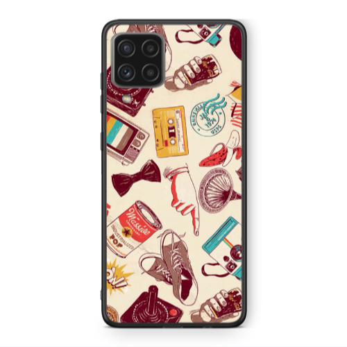 Samsung A22 4G Plaque Black Glossy Θήκη