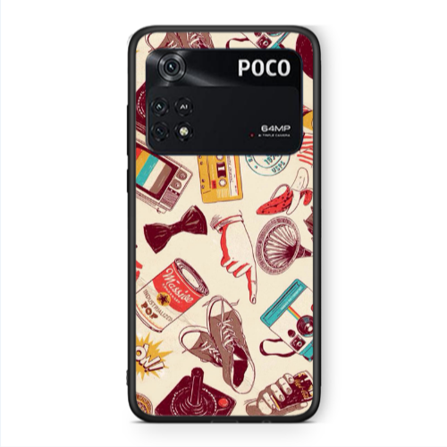 Xiaomi Poco M4 Pro 4G Plaque Black Glossy Θήκη