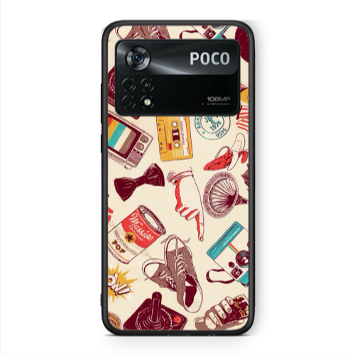 Xiaomi Poco X4 Pro Plaque Black Glossy Θήκη