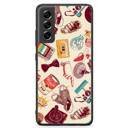 Samsung S21 FE Plaque Black Glossy Θήκη