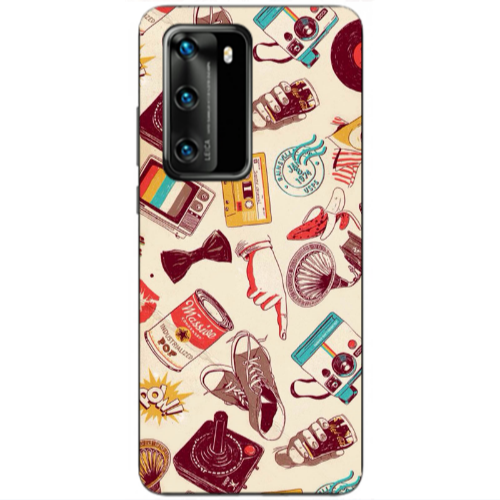 Huawei P40 Plaque Transparent Silicone TPU Θήκη