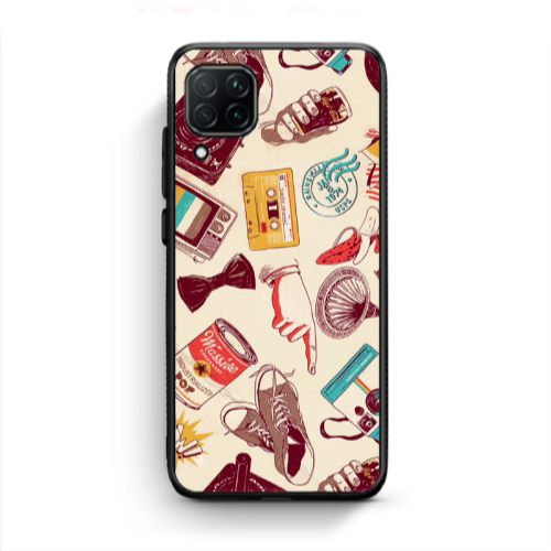 Huawei P40 Lite Plaque Black Glossy Θήκη