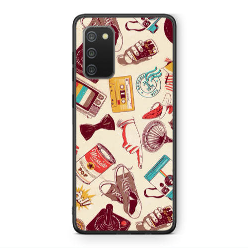 Samsung A02s Plaque Black Glossy Θήκη