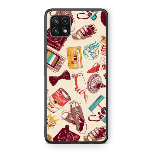 Samsung A22 5G Plaque Black Glossy Θήκη