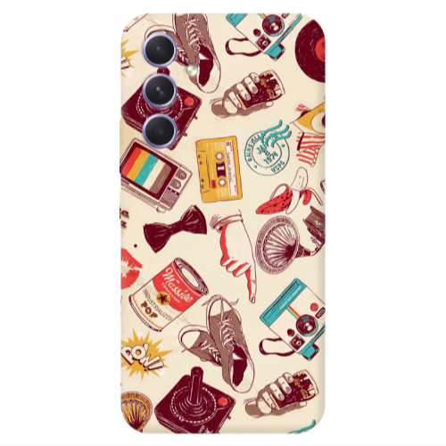 Samsung A55 Plaque Transparent Silicone TPU Θήκη
