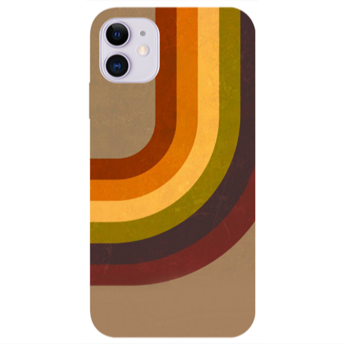 Apple iPhone 11  Rainbow Transparent Silicone TPU Θήκη