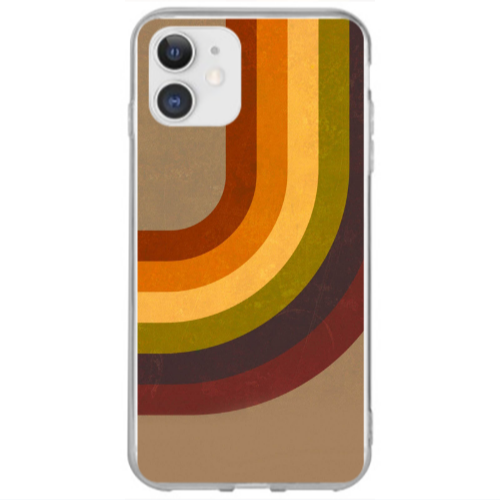 Apple iPhone 12 Rainbow Transparent Silicone TPU Θήκη