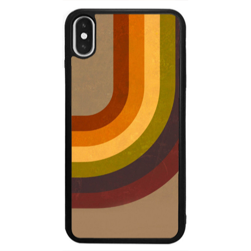 Apple iPhone Xs Rainbow Black Glossy Θήκη