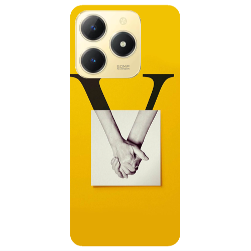 Realme C61 V logo Transparent Silicone TPU Θήκη