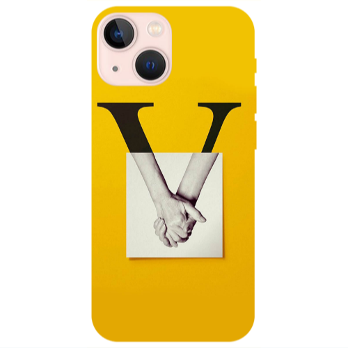Apple iPhone 13 V logo Transparent Silicone TPU Θήκη