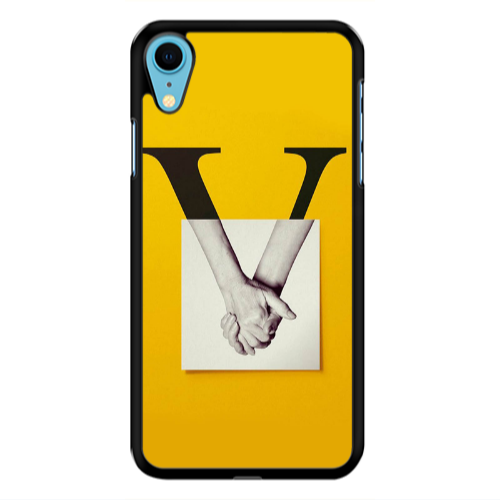 Apple iPhone Xr V logo Black Glossy Θήκη