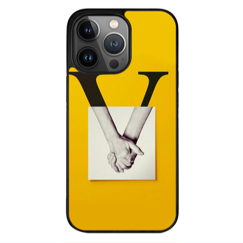 Apple iPhone 13 Pro V logo Black Glossy Θήκη