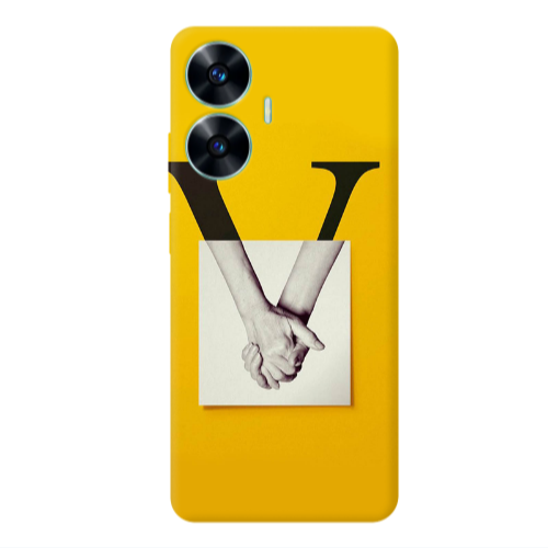 Realme C55 V logo Transparent Silicone TPU Θήκη