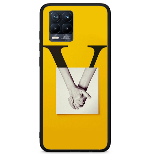 Realme 8 i V logo Black Glossy Θήκη