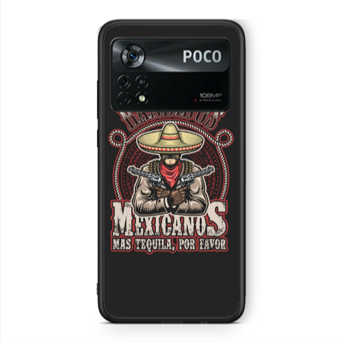 Xiaomi Poco X4 Pro Mexicanos Black Glossy Θήκη