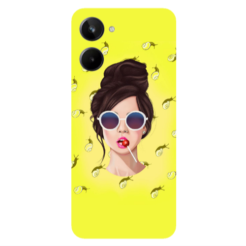 Realme 10 Lolipop Transparent Silicone TPU Θήκη