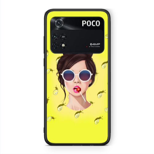 Xiaomi Poco M4 Pro 4G Lolipop Black Glossy Θήκη