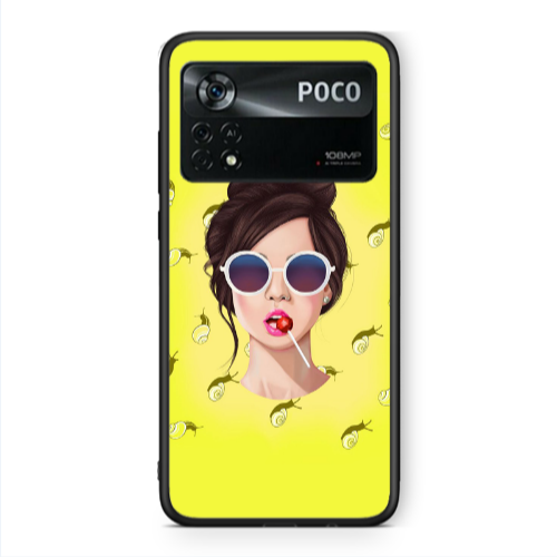 Xiaomi Poco X4 Pro Lolipop Black Glossy Θήκη