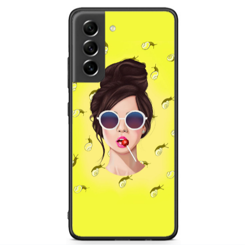 Samsung S21 FE Lolipop Black Glossy Θήκη