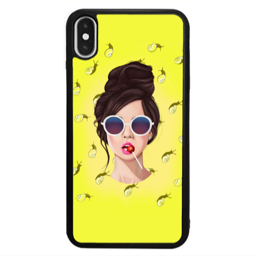 Apple iPhone Xs Max Lolipop Black Glossy Θήκη