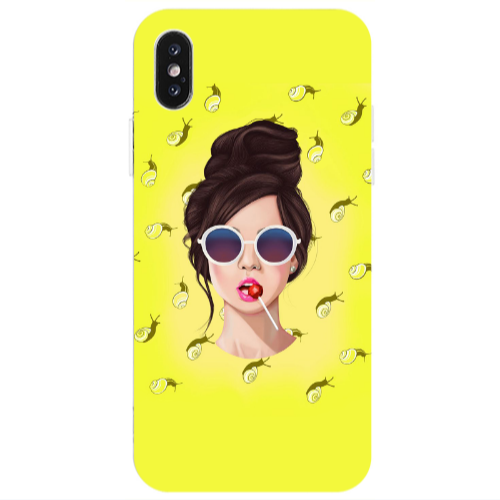 Apple iPhone Xs Lolipop Transparent Silicone TPU Θήκη