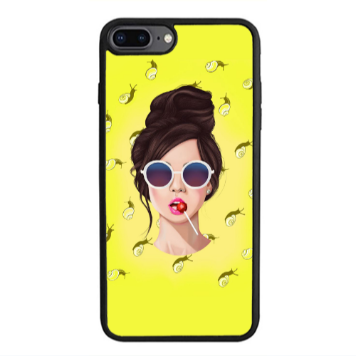 Apple iPhone 7 Plus Lolipop Black Glossy Θήκη