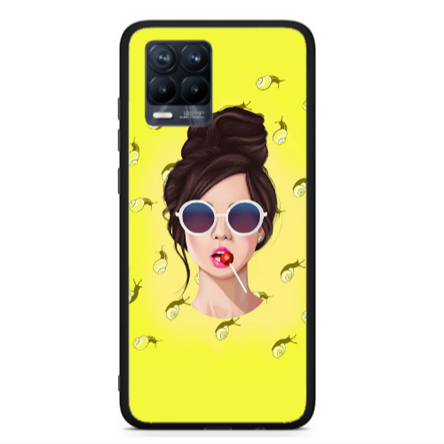 Realme 8  Lolipop Black Glossy Θήκη