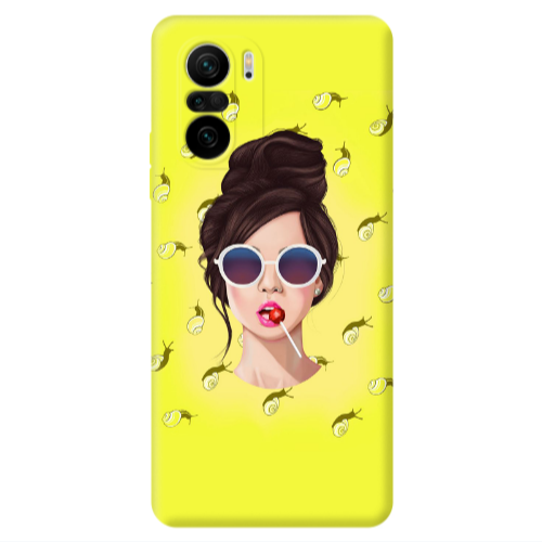Xiaomi Poco F3 Lolipop Transparent Silicone TPU Θήκη