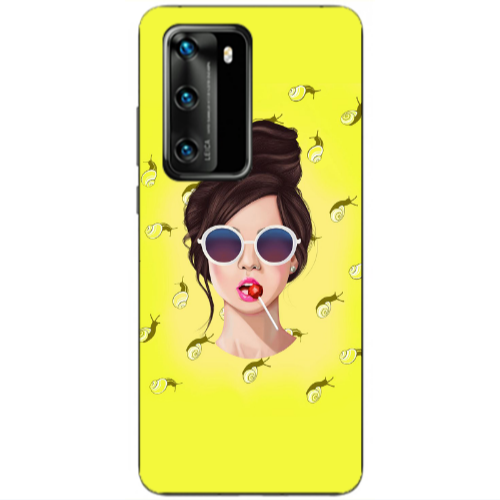 Huawei P40 Lolipop Transparent Silicone TPU Θήκη