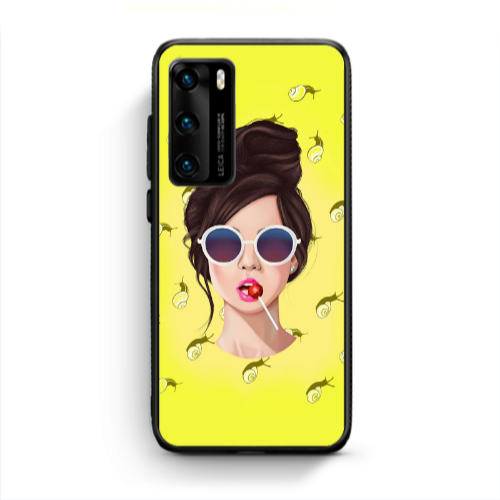 Huawei P40 Lolipop Black Glossy Θήκη