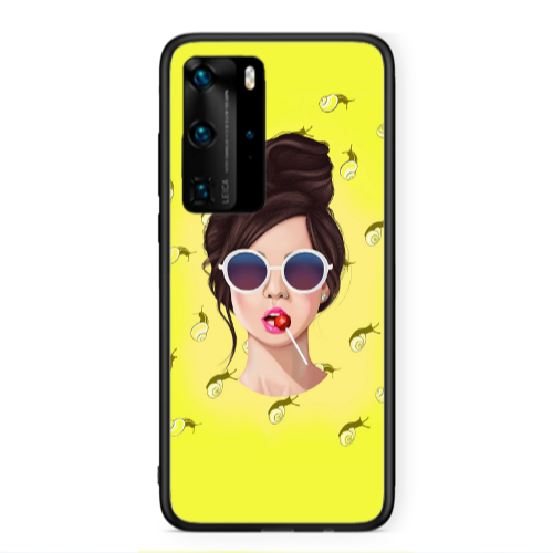 Huawei P40 Pro Lolipop Black Glossy Θήκη