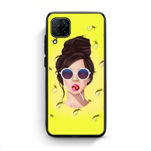 Huawei P40 Lite Lolipop Black Glossy Θήκη