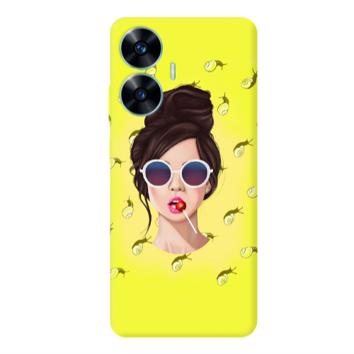 Realme C55 Lolipop Transparent Silicone TPU Θήκη