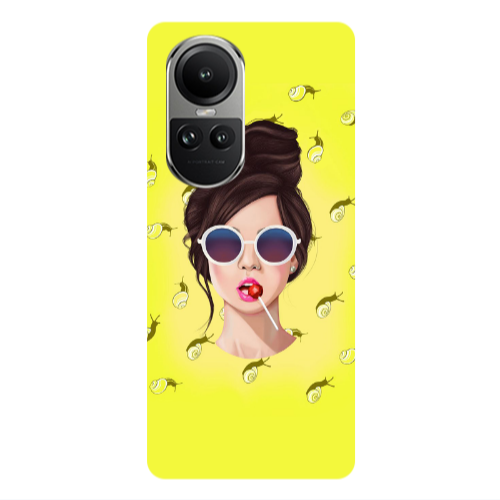 Oppo Reno10 5G Lolipop Transparent Silicone TPU Θήκη