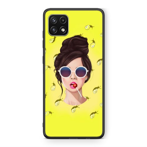 Samsung A22 5G Lolipop Black Glossy Θήκη