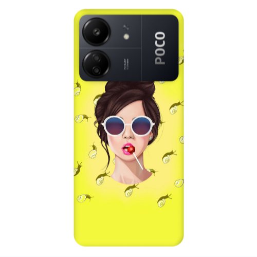 Xiaomi Poco C65 Lolipop Transparent Silicone TPU Θήκη