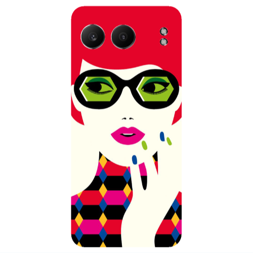 Oneplus Nord 4 Red hair girl Transparent Silicone TPU Θήκη