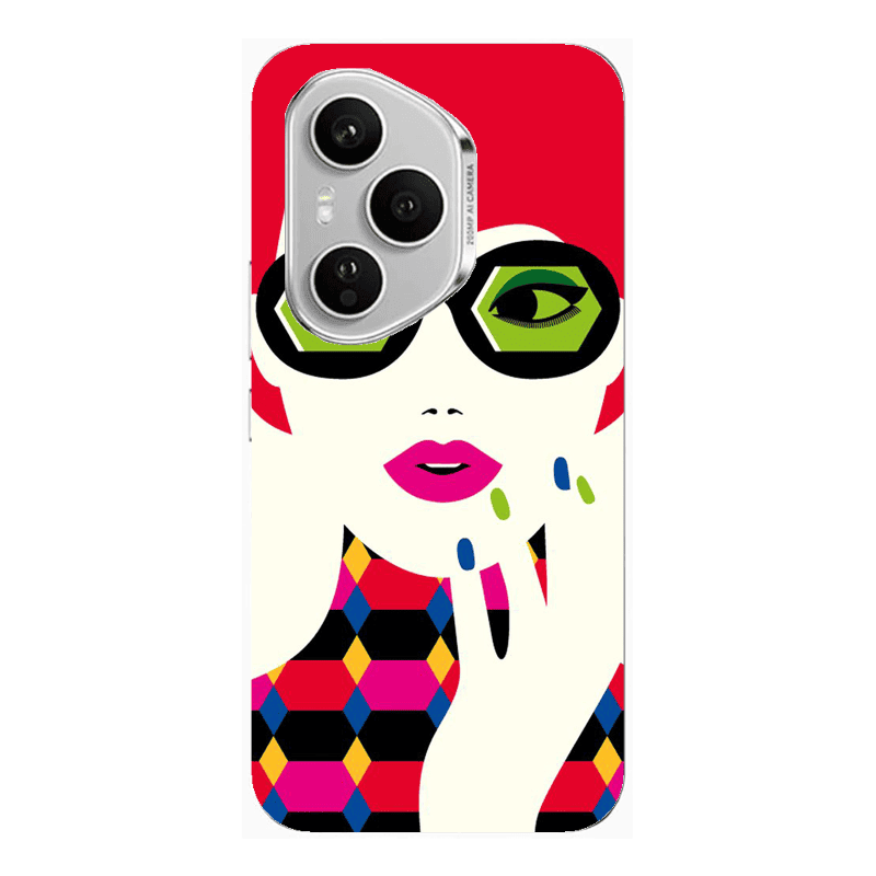 Honor Magic 400 Pro Red hair girl Transparent Silicone TPU Θήκη