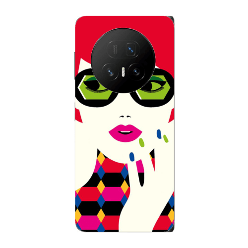 Honor Magic V5 Red hair girl Transparent Silicone TPU Θήκη