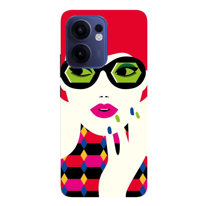 Oppo Reno13 FS Red hair girl Transparent Silicone TPU Θήκη