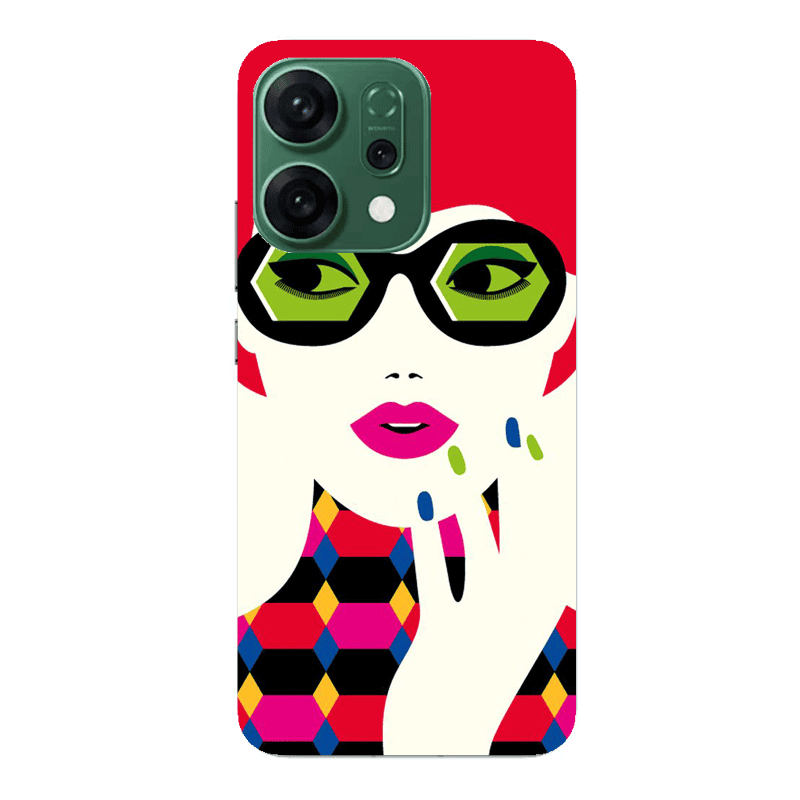 Oppo RENO 14 Red hair girl Transparent Silicone TPU Θήκη