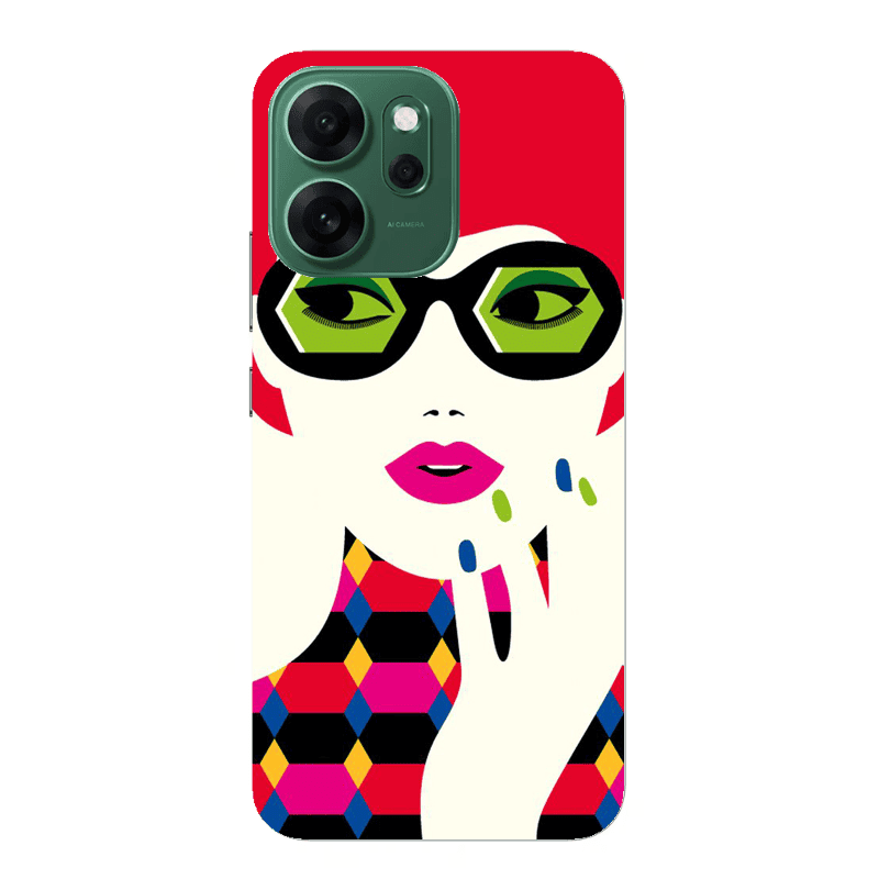 Oppo 14 F Red hair girl Transparent Silicone TPU Θήκη