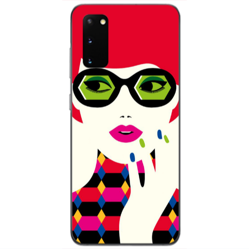 Samsung S20 Red hair girl Transparent Silicone TPU Θήκη