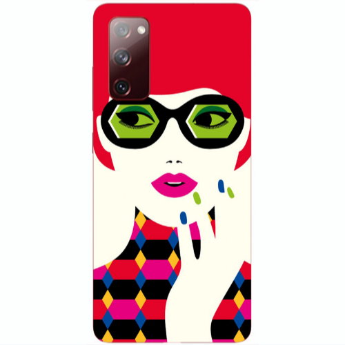 Samsung S20 FE Red hair girl Transparent Silicone TPU Θήκη