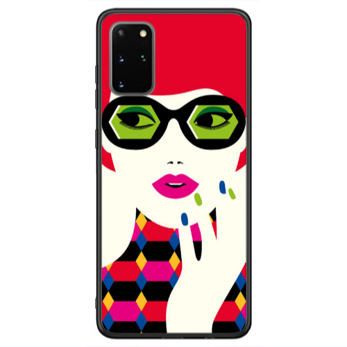 Samsung S20 FE Red hair girl Black Glossy Θήκη