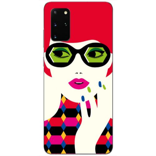 Samsung S20 Plus Red hair girl Transparent Silicone TPU Θήκη