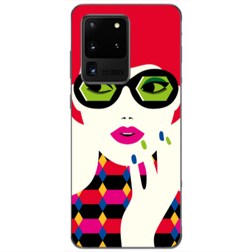 Samsung S20 Ultra Red hair girl Transparent Silicone TPU Θήκη